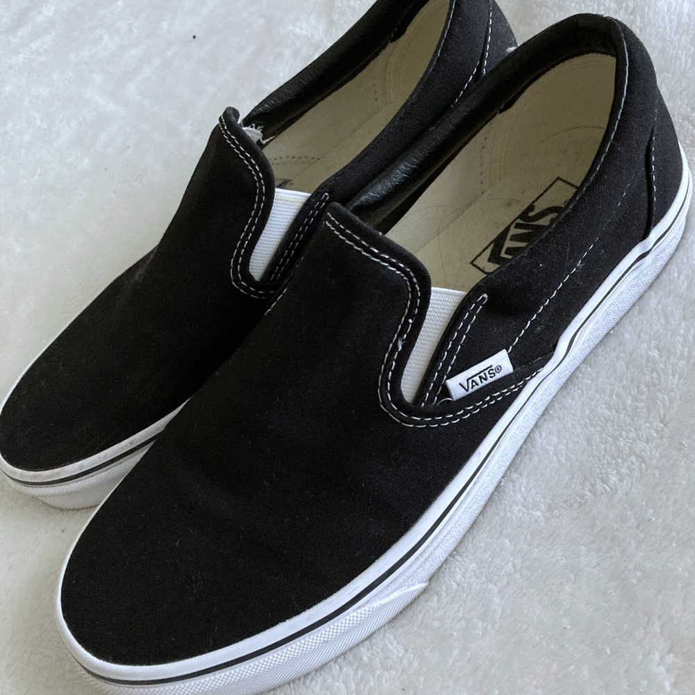 Vans Black Shoes, Size 8 Mens, 9.5 Womens, Worn Once, Like Brand New